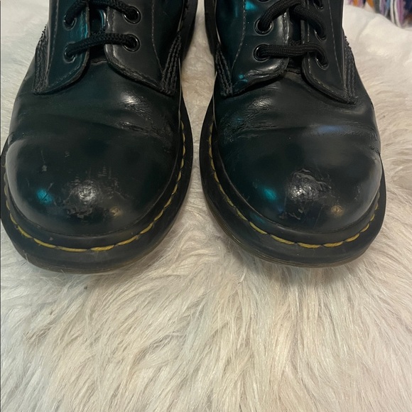 Dr. Martens Vintage 90s Style Dark Blue Leather 8 Hole Lace Up Combat Moto Boots main image 6